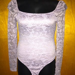 No Comment Lilac Lace Bodysuit Juniors Size L